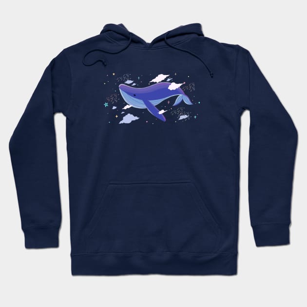 Flying Whale Star Hoodie by Bdoosh